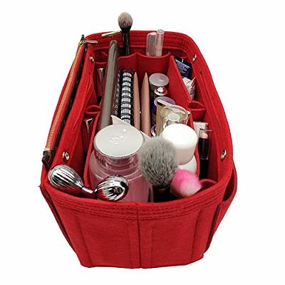 HyFanStr Small Purse Organizer with Zipper, Felt Insert Bag Organizer  Handbag Tote Liner Pouch for Women Red - Yahoo Shopping