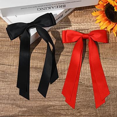 2PCS Silky Satin Hair Bows Hair Clip Black Red Hair Ribbon Ponytail Holder  Accessories Slides Metal Clips Hair Bow for Women Girls Toddlers Teens Kids  - Yahoo Shopping