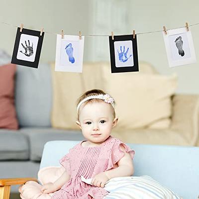 New Baby Inkless Prints Hand & Footprint Kit Silver Frame