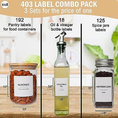 Spice Labels minimalist Water Resistant Spice Jar Label