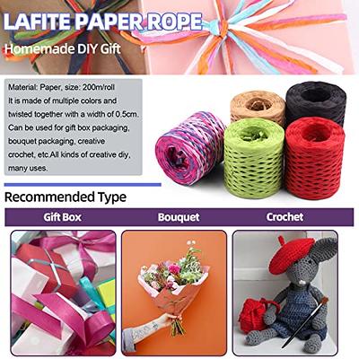 Crepe Paper Flower DIY Kits, 6 Rolls 6 Colors Crepe Paper Rolls 1 Rolls  Green Floral Tape and 50 Green Floral Iron Wire for Wedding Festival Party