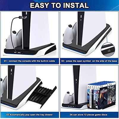  KUNSLUCK Charging Station for PS VR2 & PS5 with 2 Cooling Fan,  3-in-1 Stand for PS5 and PS VR2 Controllers Charging, PS5 Console Cooling  Station, Organization PS VR2 Accessories & PS5