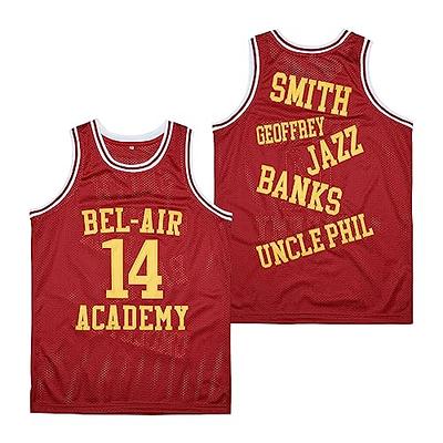 Smith #14 Bel Air Academy Yellow Basketball Jersey S-XXXL, 90S Hip
