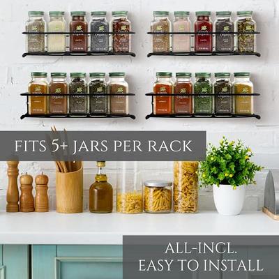 Accguan Spice Jars with Spice Rack,Spice Organizer with Spice