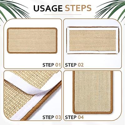 FUKUMARU Cat Scratcher Mat, 23.6 X 15.7 Inch Natural Sisal Cat