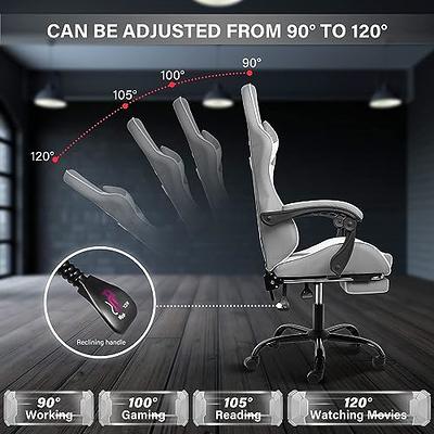 Gaming Chair-Ergonomic Leather Recliner Racing Computer Chair-High Back  Adjustable Swivel Executive Office Desk Chair-E-Sport Video Game Chair With  Lu - Yahoo Shopping