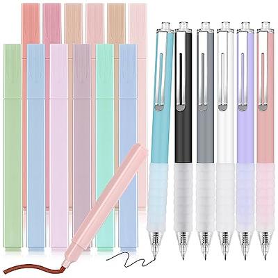 Blieve - Aesthetic Highlighters and Gel Pens with Soft Ink and Tip, No Bleed Dry Fast Easy to Hold, for Bible Journaling Planner Notes School Office