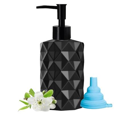 5pcs/set Polyresin Soap Dispenser & Gargle Cup & Soap Dish, Minimalist Black  Lotion Dispenser Set For Bathroom