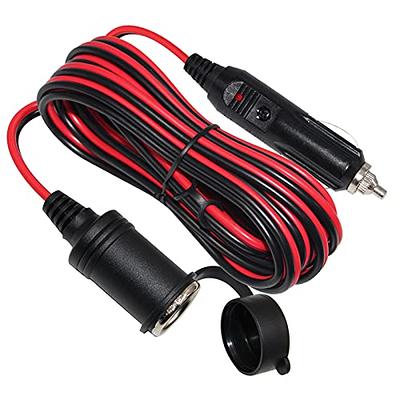 RIIEYOCA Cigarette Lighter Male Plug Cable with Leads & Switch ON