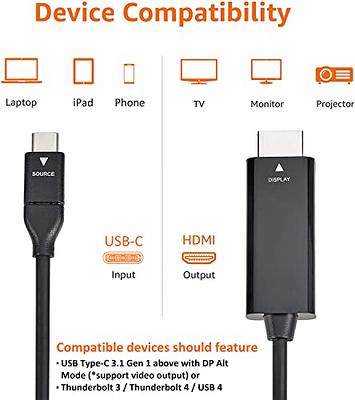 USB-C Cable, USB 3.1, Gen 1, Thunderbolt 3 Compatible, 3-ft.