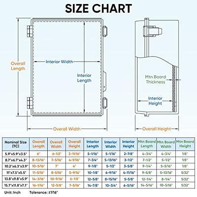 TICONN Waterproof Electrical Junction Box IP67 ABS Plastic Enclosure with  Hinged Cover with Mounting Plate, Wall Brackets, Cable Glands (Clear,  10.2x6.3x3.9) - Yahoo Shopping