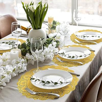 Protective plain white paper doilies For The Dining Table