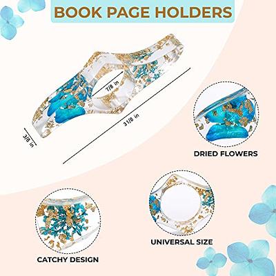 Dried Flower Resin Bookmark + Page Holder Set