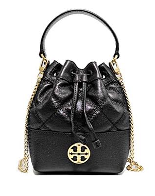 Tory Burch 140987 Britten Black Pebbled Leather With Gold Hardware Small  Women's Adjustable Shoulder Bag