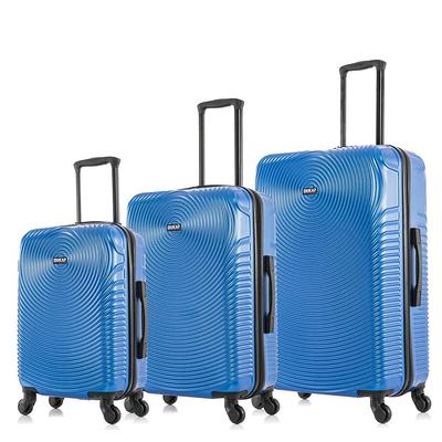 Inusa Vasty Lightweight Hardside Spinner Luggage Set, 3 Piece - Silver