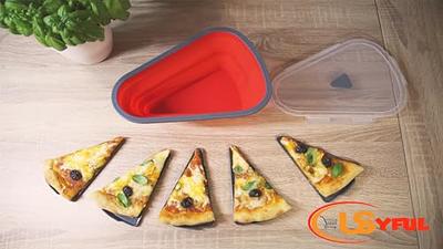 Pizza Storage Container,Pizza Container collapsible,Pizza keeper,Pizza  Silicone Container with 5 Microwavable Serving Trays, Dishwasher safe -  Yahoo Shopping