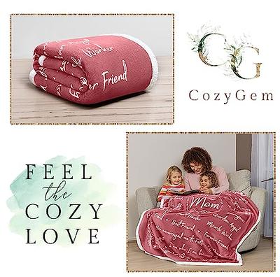 CozyGem Best Mom Blanket, Mom Birthday Gifts, Mothers Birthday