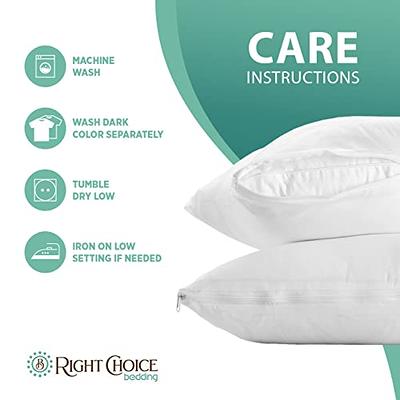 Right Choice Bedding Cotton Pillow Protectors with Zipper, Superior Pillow  Covers, Standard Size 20x26 (Set of 4) - Yahoo Shopping