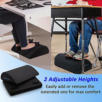 Foot Rest Stool Ergonomic Under Car/Desk Footstool-Adjustable Height USA