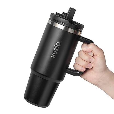 Meoky 40oz Tumbler with Handle, Stainless Steel Travel Mug with 2-in-1  Straw and Sip Lid, Vacuum Insulated Coffee Mug, 100% Leak Proof, Keeps Cold  for 34 Hours …