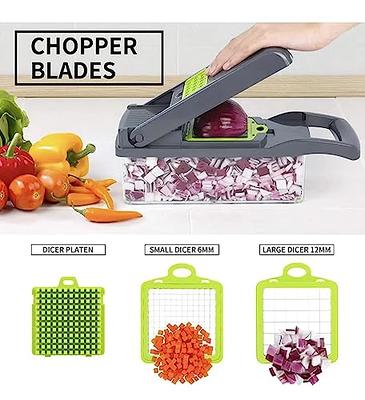 Food Chopper, Easy to Clean Manual Hand Vegetable Chopper Dicer, Dishwasher Safe Slap Onion Chopper - for Veggies Onions Garlic Nuts Salads, Size: 1