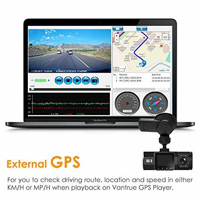 Vantrue E3 2.5K 3 Channel Front and Rear Inside Dash Cam, 3 Way WiFi GPS Dash Camera for Car, 1944P+1080P+1080P, Voice Control, IR Night Vision, 24hrs