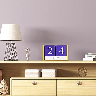 YUUFUU Wooden Perpetual Desk Calendar Blocks, Cute Desk