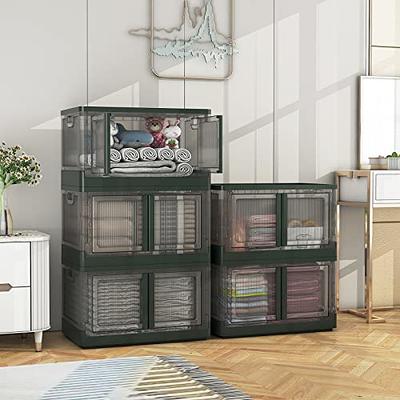 4 Tier Plastic Storage Bins 23QT, Stackable Storage Containers with Wheels  and Lids, Folding Storage Boxes,Closet Organizers and Storage,Collapsible  Organization and Storage for Bedroom,Kitchen,Dorm - Yahoo Shopping