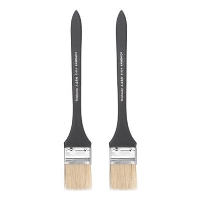 1.5 Width Small Paint Brush Natural Bristle w Wood Handle Tool, 2Pcs -  Black - Yahoo Shopping