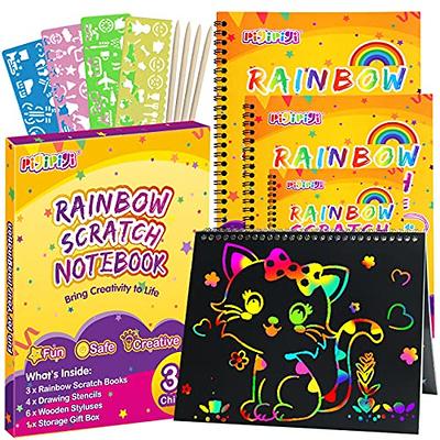 Scratch Paper Art Set For Kids,50 Pcs Rainbow Magic Scratch Off Arts And  Crafts Supplies Kits Sheet Pack For Children Girls Boys Birthday Game Party  F