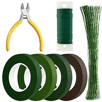 Piece Flower Arrangement Tool Kit, Masking Tape, 26 Gauge Green Inch Flower  Stem Wire, 22 Gauge Green Floral Wire For Bouquet Stem Wrap Florist