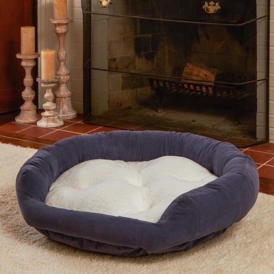 Happy Hounds Casey Large Rectangle Indoor/Outdoor Denim Dog Bed, Blue