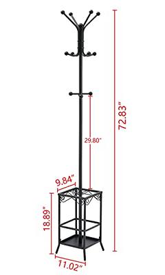 Buy Hoctieon Coat Rack Freestanding,Entryway Hanger Stand,Umbrella Holder,Hall  Tree With 12 Hooks, Floor Standing Metal Tree Stand, Black Online at  desertcartSeychelles