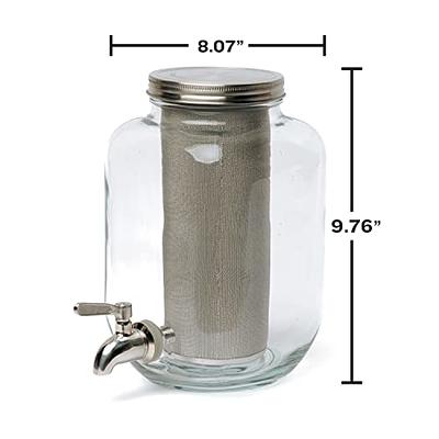 1Gallon Cold Brew Coffee Maker Extra Thick Large Glass Mason Jar