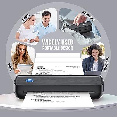  Portable Printer Wireless for Travel，Bluetooth Thermal Printer  Support 8.5 X 11 US Letter &Legal, A4&A5 Thermal Paper, Inkless Printer  Compatible with iOS, Android & Laptop for Office Car Home : Office