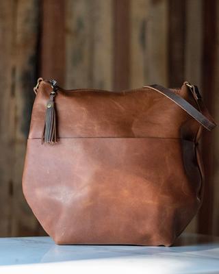 Handmade American Leather Tote Bag