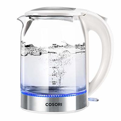 COSORI Speed-Boil Electric Tea Kettle, 1.7L Hot Water Kettle (BPA Free)  1500W Auto Shut-Off & Boil-Dry Protection, LED Indicator Inner Lid &  Bottom, Transparent - Yahoo Shopping