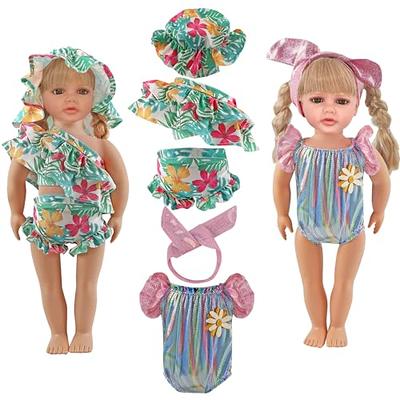 HOAKWA 10 Sets Alive Doll Clothes and Accessories Fits 10-11-12 Inch Baby  Dolls, American 14-14.5 Inch Dolls, with Underwear and Hair Clip Doll