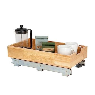 Household Essentials Glidez 14.5 Wood 2-Tier Sliding Cabinet Organizer