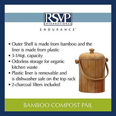 RSVP Stainless Compost Pail, 1 gal