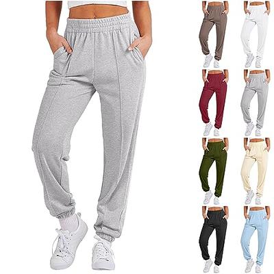 Womens Sweatpants High Waisted Baggy Sweat Pants Comfy Cinch Bottom Jogger  Y2k Trendy Lounge Trousers with Pockets