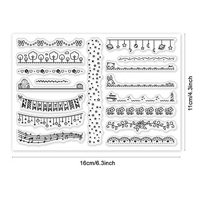 PH PandaHall Writing Lace Lines Silicone Stamps, Bow Tie Music Flag Lace  Clear Stamps Borders Lines Stamps Transparent Stamp for DIY Scrapbooking,  Photo Album Decorative, Cards Making - Yahoo Shopping