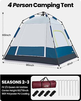 CORE 4-Person Straight-Wall Cabin Tent Footprint, Dark Grey - Yahoo Shopping