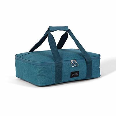 Insulated Casserole Carrier, Thermal Lunch Container for Hot Food  Transport, Picnics (Teal and Gray, 16 x 10 x 4 In)