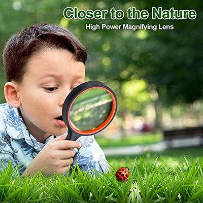 3 Pack 10X Magnifier Magnifying Glass for Kids Reading, Non-Slip