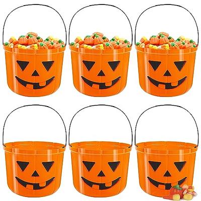 Zcaukya 6 Packs Halloween Candy Buckets, 7.1 x 5.5 Plastic Jack-O-Lantern  Pails with Handle, Portable Pumpkin Monster Baskets for Halloween Party  Supplies Trick or Treat Activities, Orange - Yahoo Shopping
