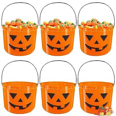 LLE Halloween Plastic Buckets with Handles, Black Orange & Purple Storage  for Drink Cooler Party Beverages Candy Vegetable Toys Bucket for Kitchen