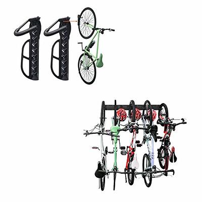 Wallmaster Garage Storage 5 Bicycles Hooks 3 Rails & Bike Rack for