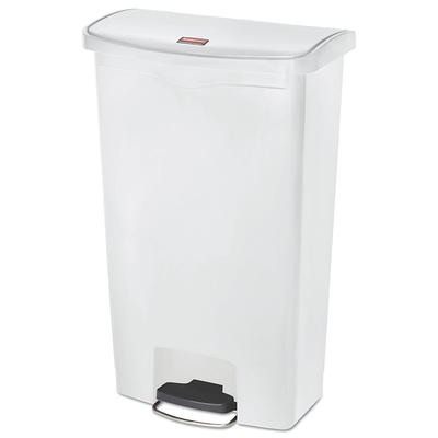 Rubbermaid Commercial Products 13-Gallons Red Plastic Touchless Kitchen  Trash Can with Lid Indoor