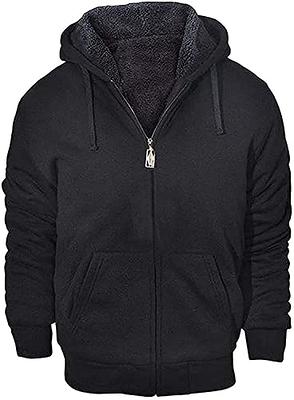 GEEK LIGHTING Hoodies for Men Heavyweight Fleece Sweatshirt - Full Zip Up  Thick Sherpa Lined